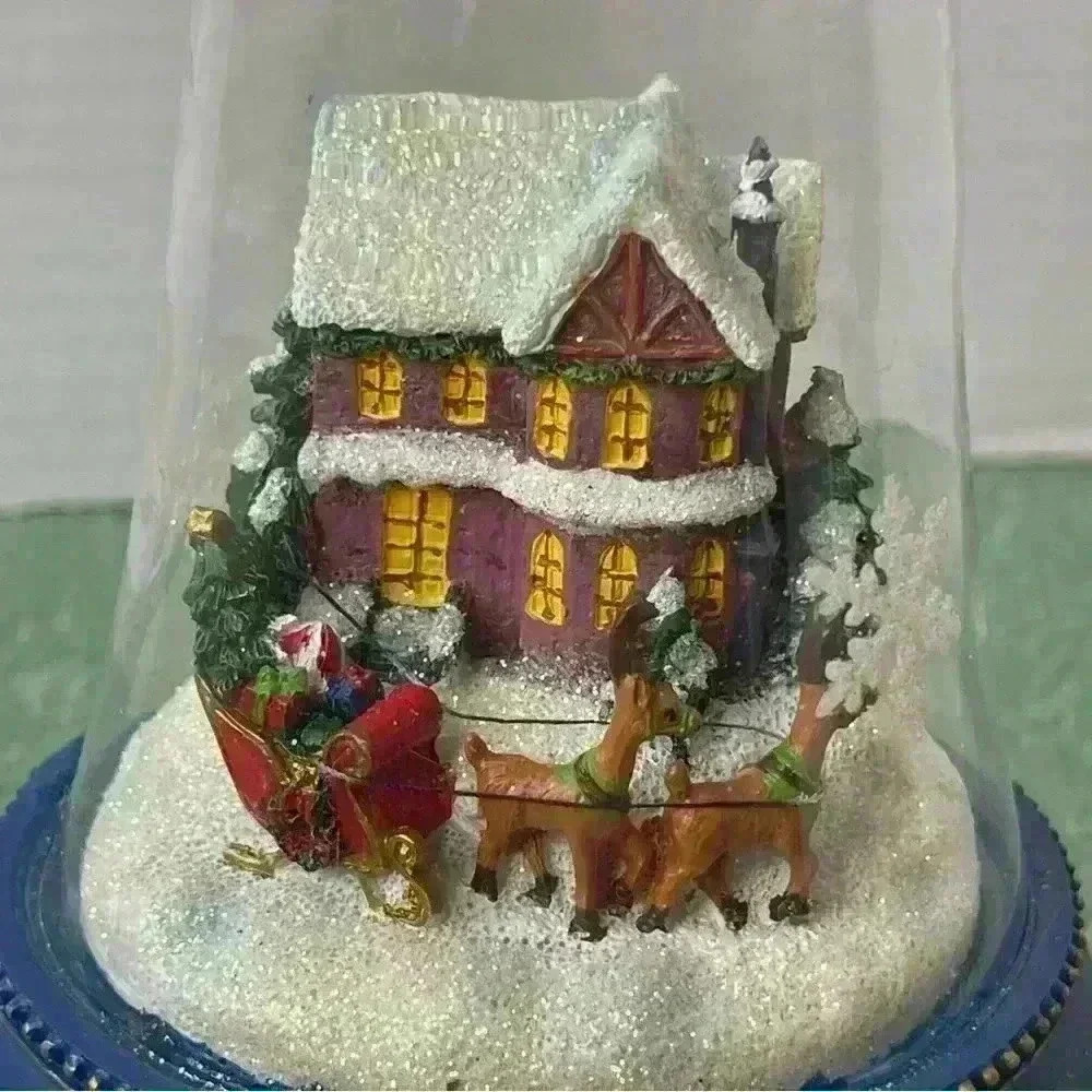 Musical Table Top Santa’s Sleigh Holiday Decor Tested: Works #95582 New In Box - Picture 8 of 13